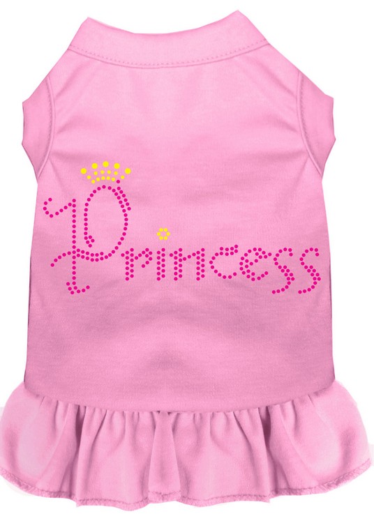 Princess Rhinestone Dress Light Pink Med